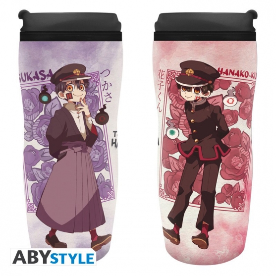 Taza de Viaje Toilet-Bound Hanako-kun, Hanako y Tsukasa 355 ml