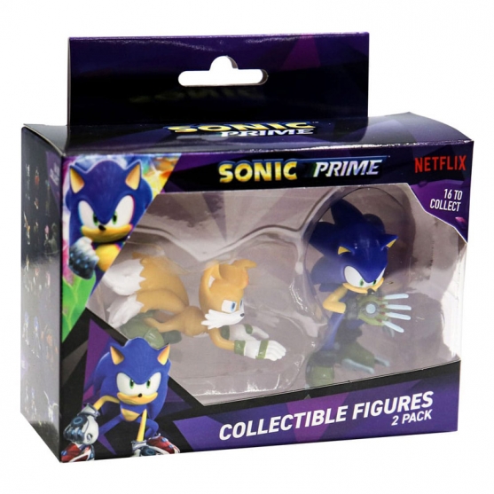 Figuras Sonic Prime, Tails y Sonic 4 y 6 cm