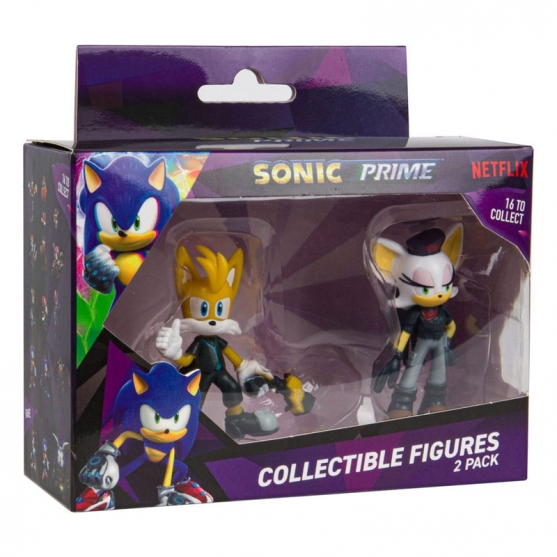 Figuras Sonic Prime, Tails y Rebel Rouge 6 cm
