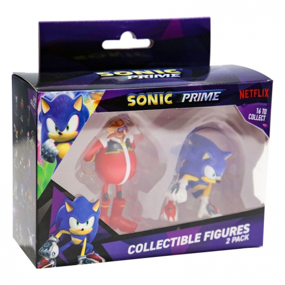 Figuras Sonic Prime, Dr. Eggman y Sonic 7 y 5 cm