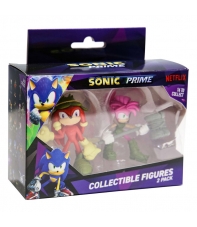 Figuras Sonic Prime, Knuckles y Amy 6 y 5 cm