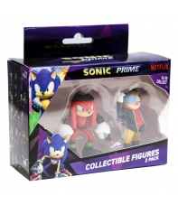 Figuras Sonic Prime, Knuckles NY y Dr. Don't 6 cm