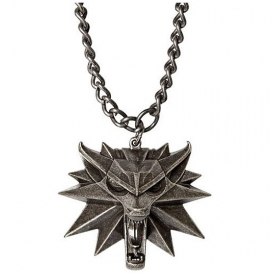Cadena con Colgante The Witcher III, Medallón Lobo