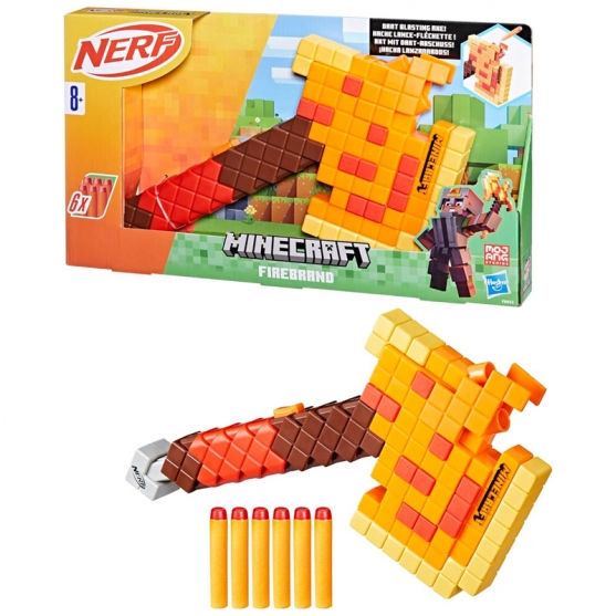 Pistola Nerf Minecraft Firebrand Hasbro