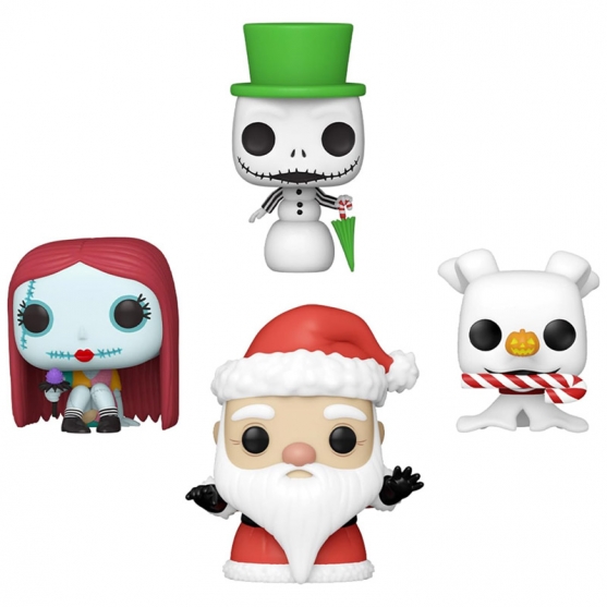 Pocket Pop! Disney Tim Burton's The Nightmare Before Christmas 4 Pack Happy Holidays