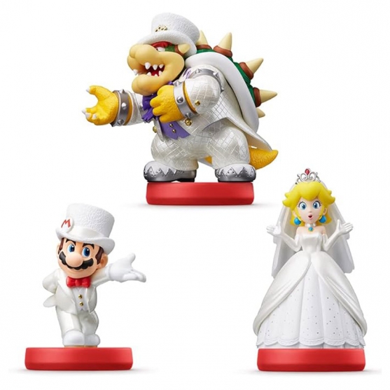Amiibo Super Mario Odyssey, Mario - Peach - Bowser Nupciales