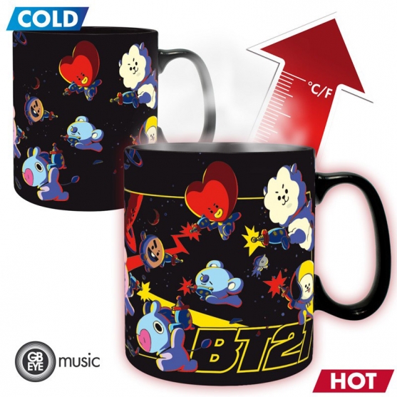 Taza BT21 Space, Sensitiva al Calor 460 ml
