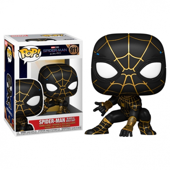 Pop! Spider-Man Black & Gold Suit 911 Marvel Studios Spider-Man No Way Home