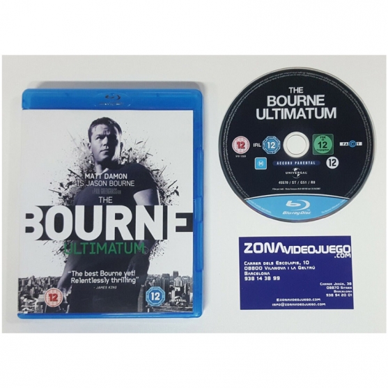 The bourne ultimatum, pelicula BLU-RAY, caja en ingles.