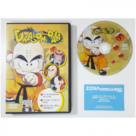 DRAGON BALL DVD 5 SALVAT, CON 3 CAPITULOS (13,14,15), DVD VIDEO