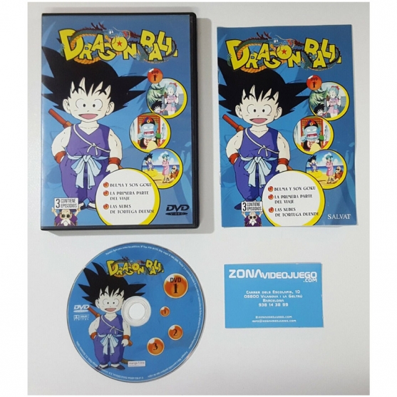 DRAGON BALL DVD 1 SALVAT, CON 3 CAPITULOS (1,2,3), DVD VIDEO