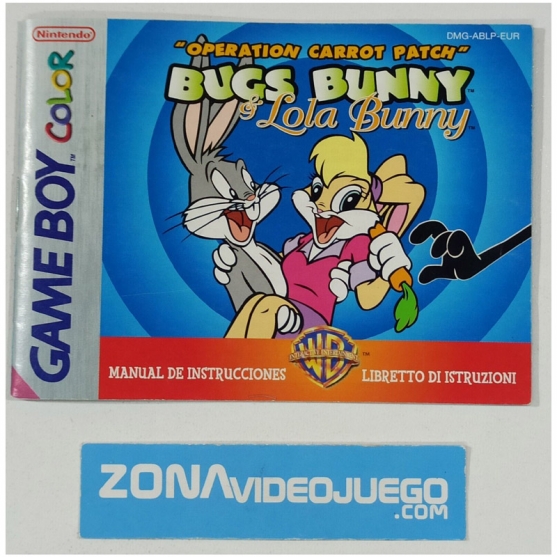 Manual Instrucciones Bugs Bunny & Lola Bunny, Game Boy Color, Pal-Esp