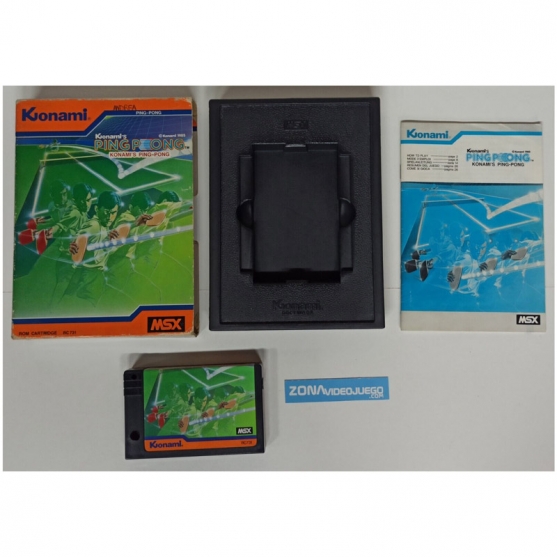 Konami's Ping Pong, Sony Msx, Msx Rom Cartridge. Pal-Eur. Konami