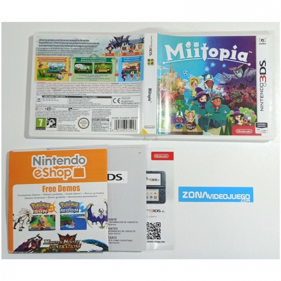 Caja vacia, Miitopia, Nintendo 3ds, Pal-Esp, No lleva el Juego.