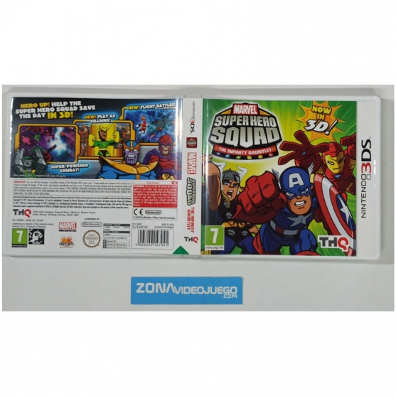 Caja Vacia Marvel Super Hero Squad, Nintendo 3DS, Pal-Eur. SIN JUEGO