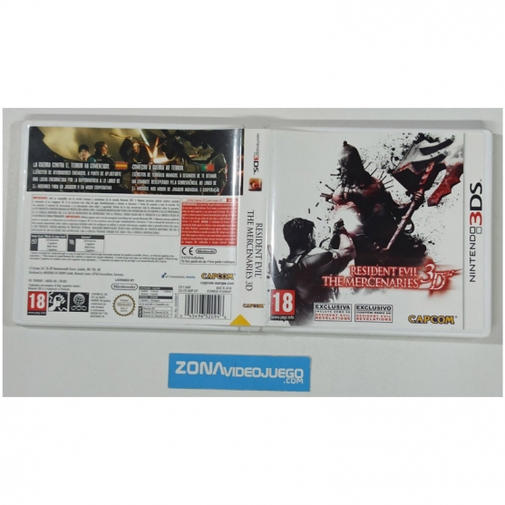 Caja Vacia Resident Evil The Mercenaries 3d, Nintendo 3DS, Pal-Esp. SIN JUEGO