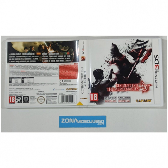 Caja Vacia Resident Evil The Mercenaries 3d, Nintendo 3DS, Pal-Esp. SIN JUEGO