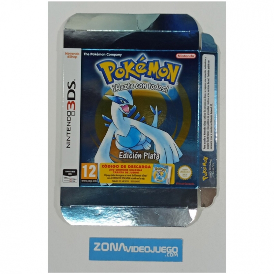 Caja Cartón Vacia Pokemon Plata código, Nintendo 3DS, Pal-Esp. SIN JUEGO