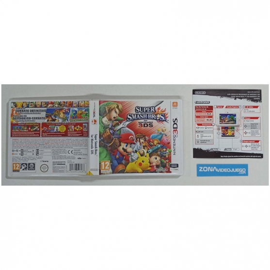 Caja y Manual Super Smash Bros., Nintendo 3DS, Pal-Esp. SIN JUEGO.