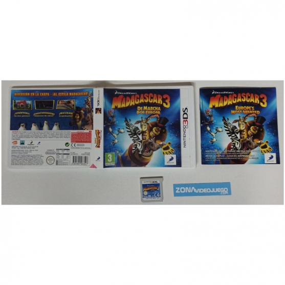 Madagascar 3 de marcha por Europa, Nintendo 3DS, Pal-Esp