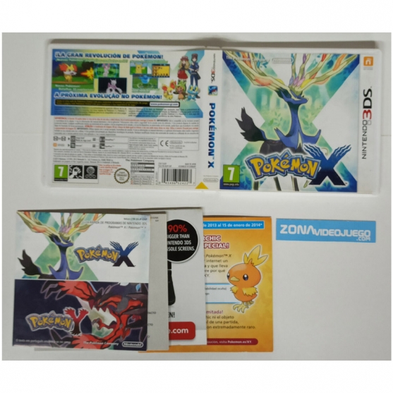 Caja y Manual Pokémon X, Nintendo 3ds, Pal-Esp. SIN JUEGO