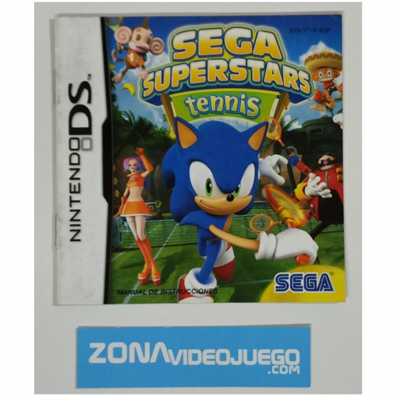 Manual Instrucciones Sega Superstars Tennis, NINTENDO DS, Pal-esp