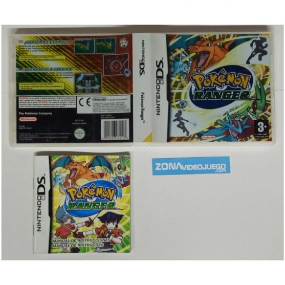 Caja y Manual, Pokemon Ranger, Nintendo Ds, Pal-Esp NO JUEGO