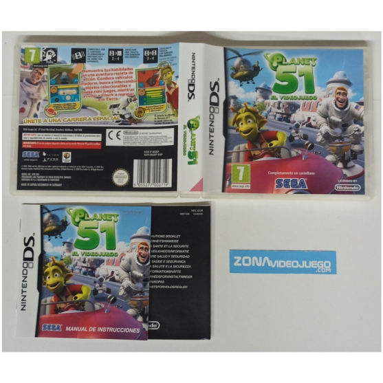 Caja y Manual Planet 51 el Videojuego, Nintendo Ds, Pal-Esp. SIN JUEGO