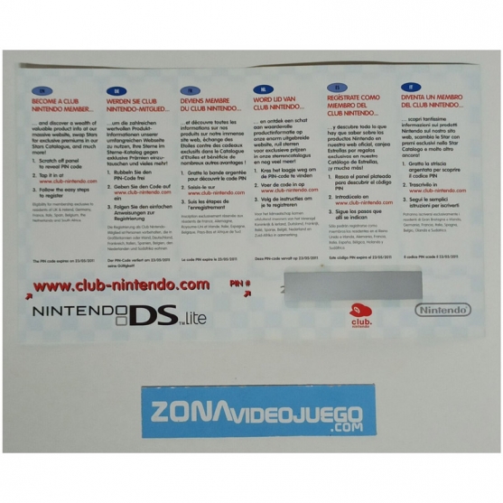 Código VIP, Mario Party Ds, Nintendo DS Lite, SIN RASCAR