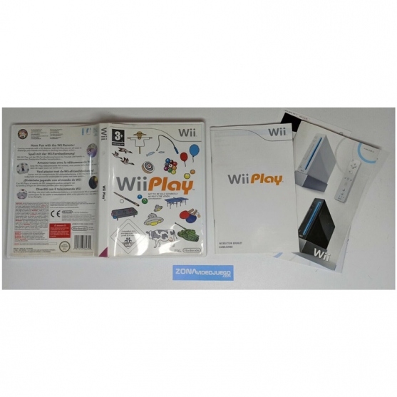 Caja y Manual, Wii Play, Nintendo Wii, Pal-eur, SIN JUEGO