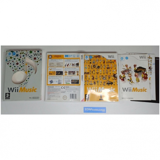 Caja y Manual, Wii Music, Nintendo Wii, Pal-esp, SIN JUEGO