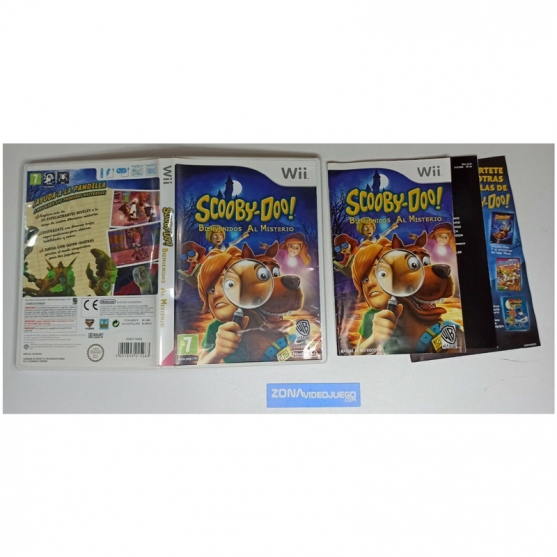 Caja y Manual, Scooby-Doo Bienvenidos al misterio, Wii, Pal-esp, SIN JUEGO