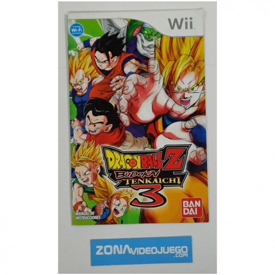 Manual Instrucciones Dragon Ball Z Budokai Tenkaichi 3, Nintendo Wii, Español