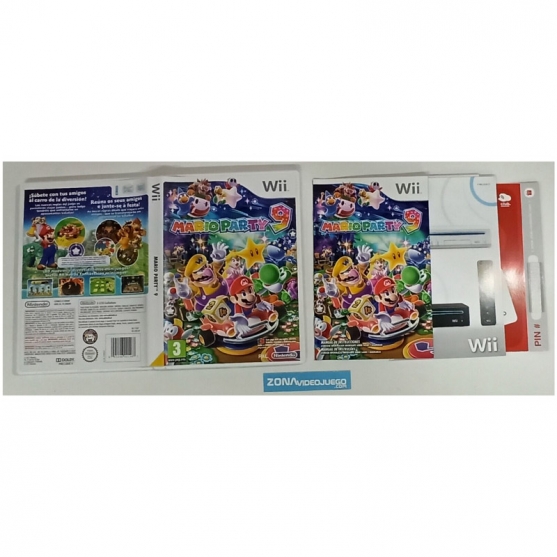 Caja vacia y manual, Mario Party 9, Nintendo Wii, Pal-Esp, SIN JUEGO