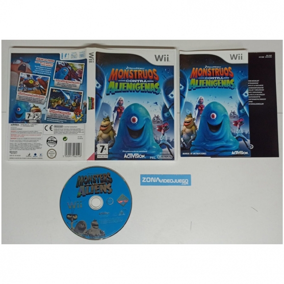 Dreamworks Montruos Contra Alienígenas, Nintendo Wii. Pal-Esp