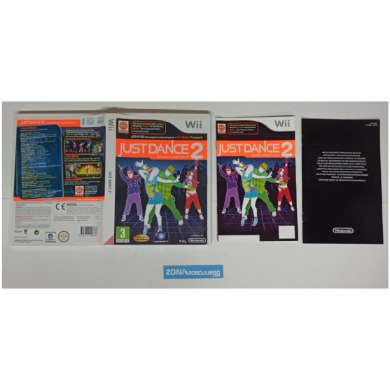 Caja y Manual Just Dance 2, Nintendo Wii, Pal-esp. SIN JUEGO