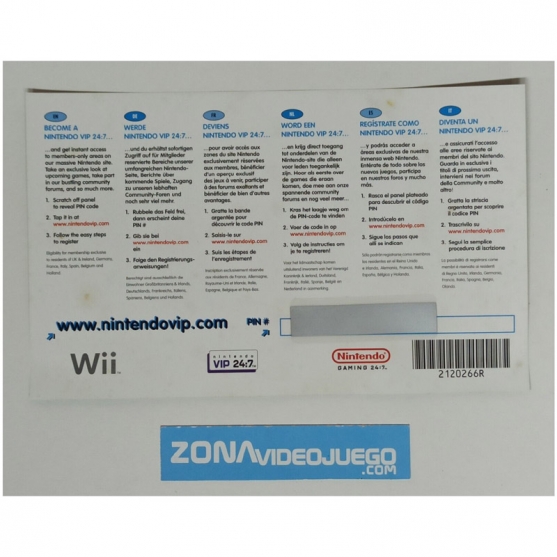 Código VIP, The Legend of Zelda Twilight Princess, Nintendo Wii, SIN RASCAR