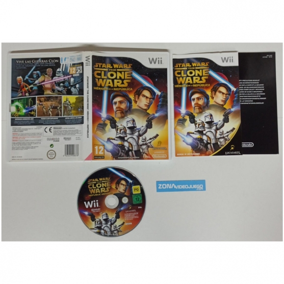 Star Wars The Clone Wars Héroes de la República, Nintendo Wii, Pal-esp