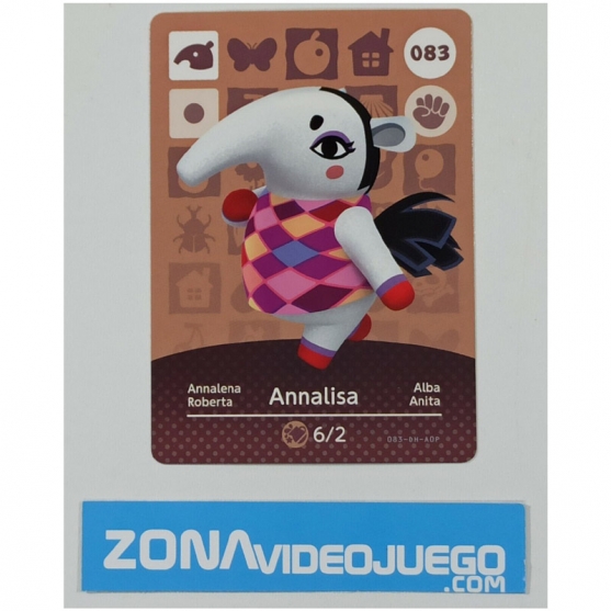 Animal Crossing tarjeta amiibo, 083 Annalisa (Alba), Original Nintendo