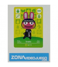Animal Crossing tarjeta amiibo, 055 Snake (Rayo), Original Nintendo