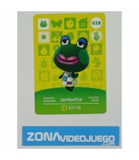 Animal Crossing tarjeta amiibo, 028 Jambette (Anquita) Original Nintendo