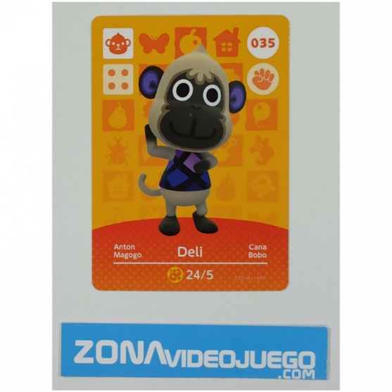 Animal Crossing tarjeta amiibo, 035 Deli (Cana), Original Nintendo