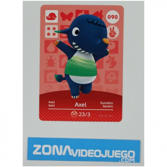 Animal Crossing tarjeta amiibo, 090 Axel (Eustakio), Original Nintendo
