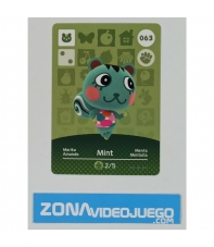Animal Crossing tarjeta amiibo, 063 Mint (Menta), Original Nintendo