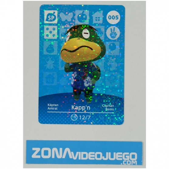 Animal Crossing tarjeta amiibo, SP 05 Kapp'n (Capitán), Original Nintendo