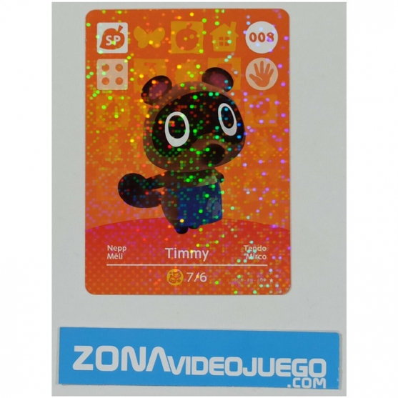 Animal Crossing tarjeta amiibo, SP 008 Timmy (Tendo), Original Nintendo