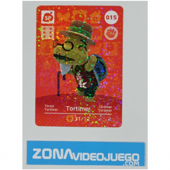 Animal Crossing tarjeta amiibo, SP 015 Tortimer (Tórtimer), Original Nintendo