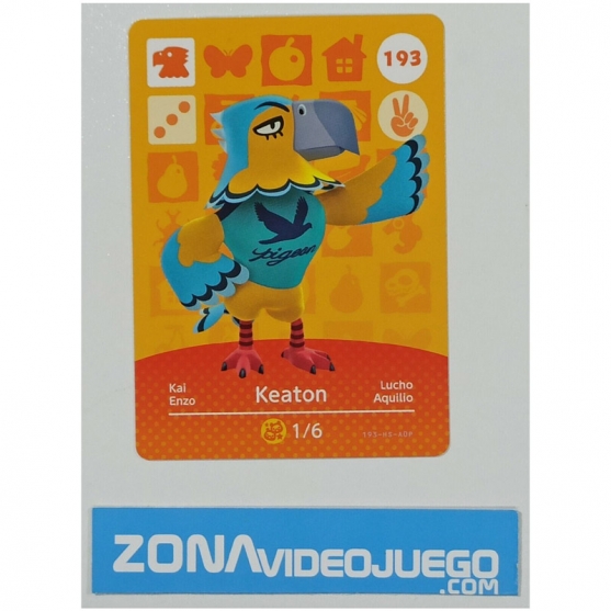Animal Crossing tarjeta amiibo, 193 Keaton (Lucho), Original Nintendo