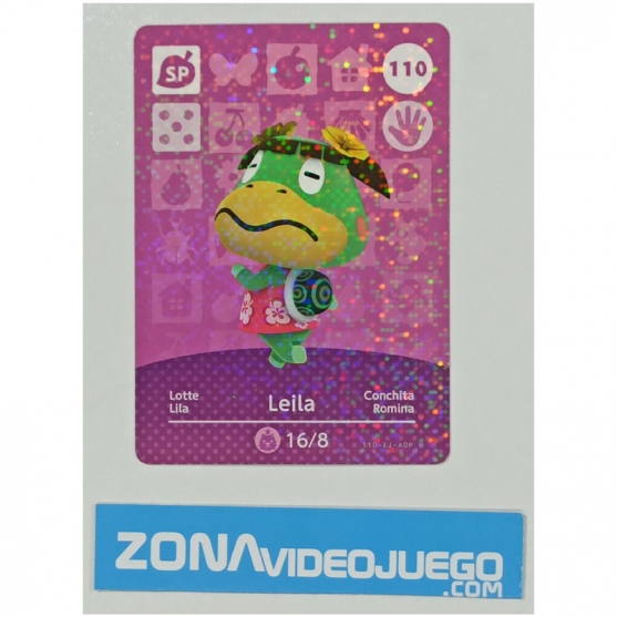 Animal Crossing tarjeta amiibo, SP 110 Leila (Conchita), Original Nintendo