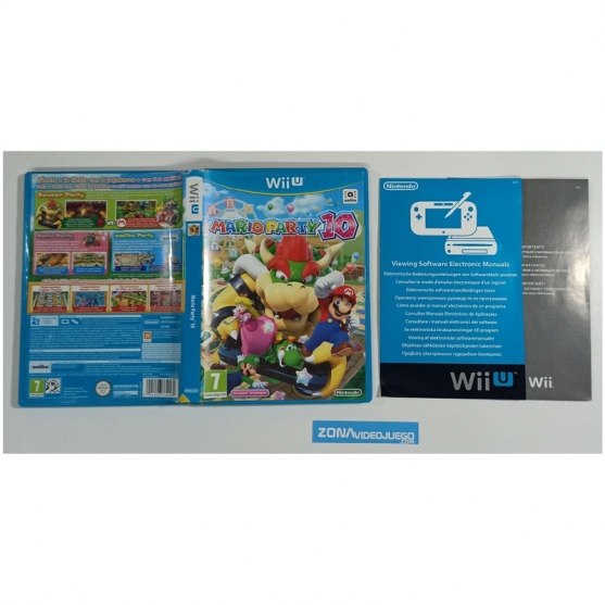 Caja vacia y manual, Mario Party 10, Nintendo Wii U, Pal-Esp